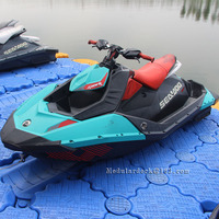 Dock pour jet ski avec ponton en HDPE et charnière pour utilisation nautique