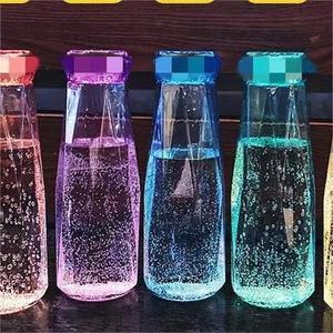 Botella de Agua Portátil Creativa con Diamantes, Vaso Promocional Personalizado de Vidrio de Alta Calidad <span class=keywords><strong>para</strong></span> Mujer - Product Image 2