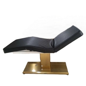 Kisen Modern Beauty Spa Cosmetic <b>Table</b> 80cm Black Massage Treatment 3 Electric Motors Curved <b>Lash</b> <b>Bed</b> Gold Base for Bedroom Sale - Product Image 5