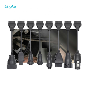 Convertisseur de câble robuste pour <span class=keywords><strong>camion</strong></span>, connecteurs 24V, OBD1 vers OBD2, kit complet de 8 adaptateurs, garantie 1 an pour outil de diagnostic - Product Image 1