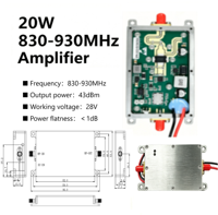 Amplificateur RF 20W 830-930MHz, amplificateurs de puissance RF, amplificateur GAN 43dBm 20W 0.8GHz 0.9GHz 0.8-0.9GHz 800MHz 900MHz, modules PA sans fil