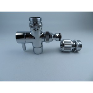 Faucet Diverter Adapter Dual Outlet Copper Wall Mounting Modern Design Bathroom Accessory - Product Image 3