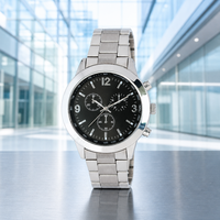 Montre-bracelet de luxe pour hommes, mouvement à quartz multifonction, boîtier et bracelet en acier inoxydable, montre habillée pour hommes