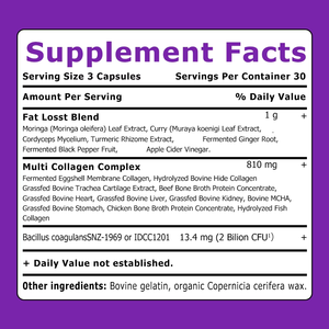 Compléments Alimentaires en Gros pour la Perte de Poids : Complexe Multi-Collagène pour Favoriser un Métabolisme Sain des Graisses (Capsules) - Product Image 2