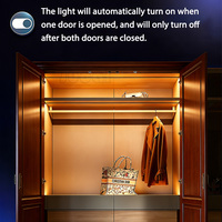 Contrôleur intelligent de lumière LED pour armoire 12V 24V DC - Capteur double porte, fonction de détection par geste, contrôleur de lumière LED double porte 12V/24V
