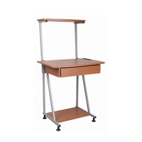 Bureau mobile à hauteur réglable pour étudiants, avec roulettes et étagères de rangement, personnalisable