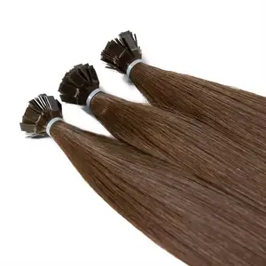 top quality Wholesale keratin Pre Bonded Human Hair Flat Tip Hair Extensions pure chinese remy hair