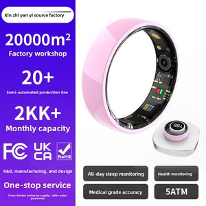 Bague connectée en céramique pour le suivi de la santé, du sommeil et de la forme physique, étanche, contrôle par application Android et iOS, cadeau unisexe avec boîte de charge, portable - Product Image 5