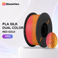 Filament PLA Pro Bicolore 1,75 mm BlazeNex Rouge 1 kg Couleurs Dépendantes de l'Angle Effet Soie Bicolore pour Modélisme FDM de Haute Qualité