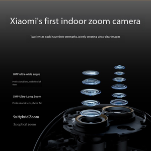 Caméra de sécurité intérieure intelligente avec zoom 4x, zoom hybride 9x, 4K Ultra HD, détection humaine par IA, vision nocturne, fonction Pan-Tilt - Product Image 3