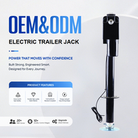 OEM ODM Cric de levage à commande manuelle 3500 Lbs avec niveau intégré et éclairage LED pour camping-car, remorque, caravane Blanc Noir
