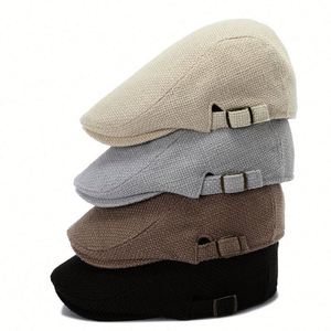 Meilleures ventes : Nouveau style de béret, casquette plate en jute, casquette gavroche, casquette Ivy personnalisable pour femmes et hommes, mode estivale, tenue décontractée et sportive - Product Image 3