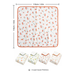 Manta Envolvente de Bambú y Algodón de 2 Capas, Tejida, 90x90cm, con Diseño de Dibujos Animados, Personalizable con Logotipo, Pantone, Marca Privada, Venta al Por Mayor (OEM/ODM) - Product Image 2
