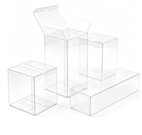 Boîte cadeau pliable en plastique transparente, boîte rectangulaire en PET PVC acétate, boîte d'emballage transparente pour bonbons, mariage, fête, petits cadeaux
