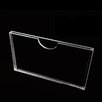 A4 acrylique fente pour carte boîte de présentation insérer papier étiquette transparente photo simple double couche fente acrylique plaque personnalisée