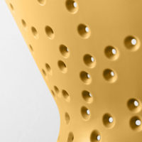 Gele polypropyleen vergiet 25mm afvoermand zeef roestvrij staal voedselwas accessoire gaas 32cm x 14cm gemaakt in Italië 2