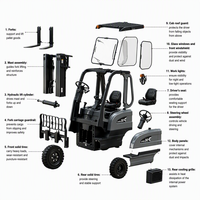 Chariot élévateur électrique de qualité supérieure 3 tonnes 3,5 tonnes, batterie lithium 80V, levage 4m, certifié CE pour la manutention en usine, fiable