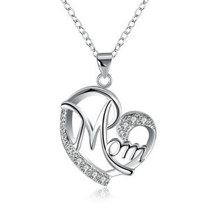 Collar con colgante de letra de amor <span class=keywords><strong>para</strong></span> el día de la madre, colgante de diamantes, joyería, el mejor regalo <span class=keywords><strong>para</strong></span> la madre - Product Image 5