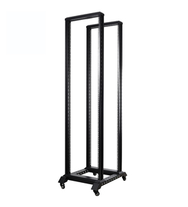 Rack de Servidor Móvil de Acero de 4 Postes con Marco Abierto, Usado, Personalizable, Profundidad Ajustable 18U-47U, Incluye 22U, 600mm de Ancho, 120kg de Carga - Product Image 1