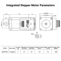 Motor paso a paso híbrido Nema 23 integrado de 36V 3N.m con control de bucle cerrado y codificador de 1000ppr para brazo robótico, AGV, AMR, Mini CNC