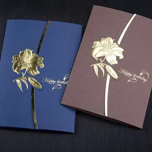 비즈니스 홀로그램 인사말 카드 결혼식 생일에 대한 럭셔리 사용자 정의 로고 도매 전단지 삽입 카드
