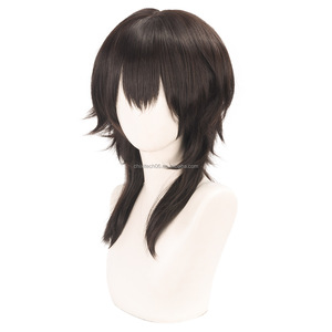 La <span class=keywords><strong>peluca</strong></span> de cosplay de Saint Da Vampire Knight Jiu LAN Shu es una <span class=keywords><strong>peluca</strong></span> versátil de color marrón oscuro con imitación de cuero cabelludo. - Product Image 4