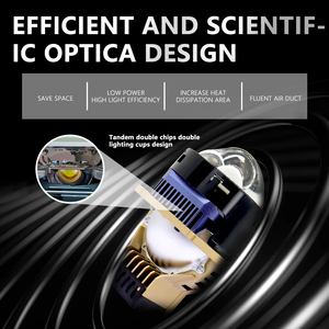 Fari a <span class=keywords><strong>LED</strong></span> H4 <span class=keywords><strong>H7</strong></span> H11, Luce di Guida 65W 6000K, Lente Proiettore Bi-<span class=keywords><strong>LED</strong></span> da 3 Pollici, Faro Bi-<span class=keywords><strong>LED</strong></span> con Luce Laser per Auto - Product Image 3