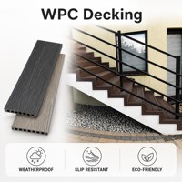 Planches de terrasse en composite bois-plastique (WPC) 18 mm, imperméables et antidérapantes pour extérieur, Chine