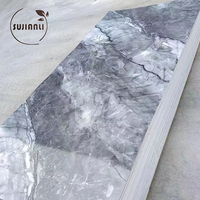 Feuille de marbre en PVC au design unique pour la décoration murale, noir et blanc 	 avec prix