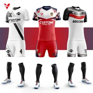 Conception personnelle Personnalisé Sublimation Football Maillots Camisetas De Futbol Respirant Football Maillots Uniformes Football Porter Avec LOGO