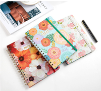 Carnet d'exercices à couverture rigide en papier d'art imprimé entièrement personnalisé, reliure spirale, journal à spirale, cahiers A4 A5 pour étudiants