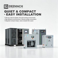 Compresseur d'air industriel à spirale DEEMACH 15kW 22kW 55kW 8 bars, sans huile, pour usage médical et oxygène