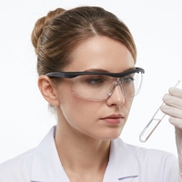 Lunettes de sécurité anti-buée, résistantes aux rayures, anti-poussière, avec monture noire et verres transparents, pour la construction et l'entrepôt