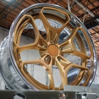Jantes forgées Deep Dish Polish Chrome Gold 2 pièces 5X112 5x114.3 17 18 19 20 22 24 pouces en alliage forgé pour BMW Porsche