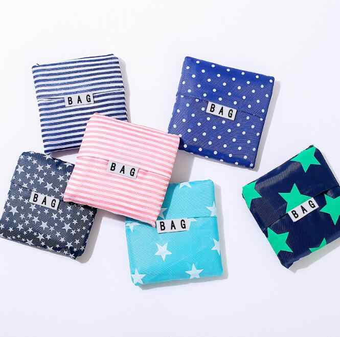 Hot Sale Small Foldable Easy Carry Supermarket Shopping Pocket Tote Polyester Bag