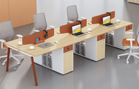 Nouvel arrivage Combinaison de personnel ouvert Table de travail d'ordinateur Centre d'appel à 120 degrés Poste de travail de bureau