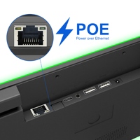 Tablette murale d'affichage des réservations avec lecteur de carte NFC, affichage LED RGB, Android 14, écran tactile 10 points pour la gestion des conférences et le check-in
