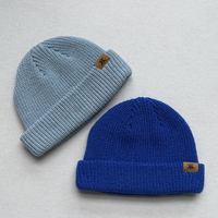 Producenten Groothandel Op Maat Unisex Gerecycleerde Acryl Gebreide Docker Muts Skull Cap Korte Vissersmuts Met Logo