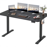 Bureau debout électrique moderne Furmax 55x24 pouces, réglable en hauteur, pour le bureau à domicile, avec mémoire de position et support métallique en T