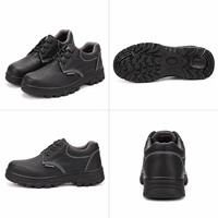 Chaussures de sécurité basses ACE en cuir véritable et maille, anti-choc, pour l'été, unisexe, pour usine, chantier et pétrole