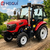 Petit tracteur agricole à quatre roues avec cabine fermée, tracteur agricole à volant pour l'agriculture