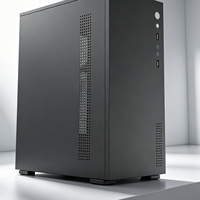 Q1 Black Mini Tower PC Case ITX MATX Support Long GPU 3.5HDD DIY Gaming Computer Chassis Steel Mesh Front Panel