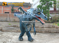 Costume de dragon réaliste My Dino FDC016, costume de dragon bleu pour événements intérieurs/extérieurs