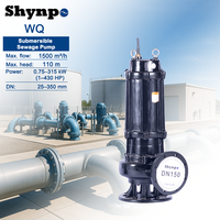 Pompe à eaux usées submersible à vortex haute efficacité SHYNPO WQ pour un décharge rapide des eaux usées