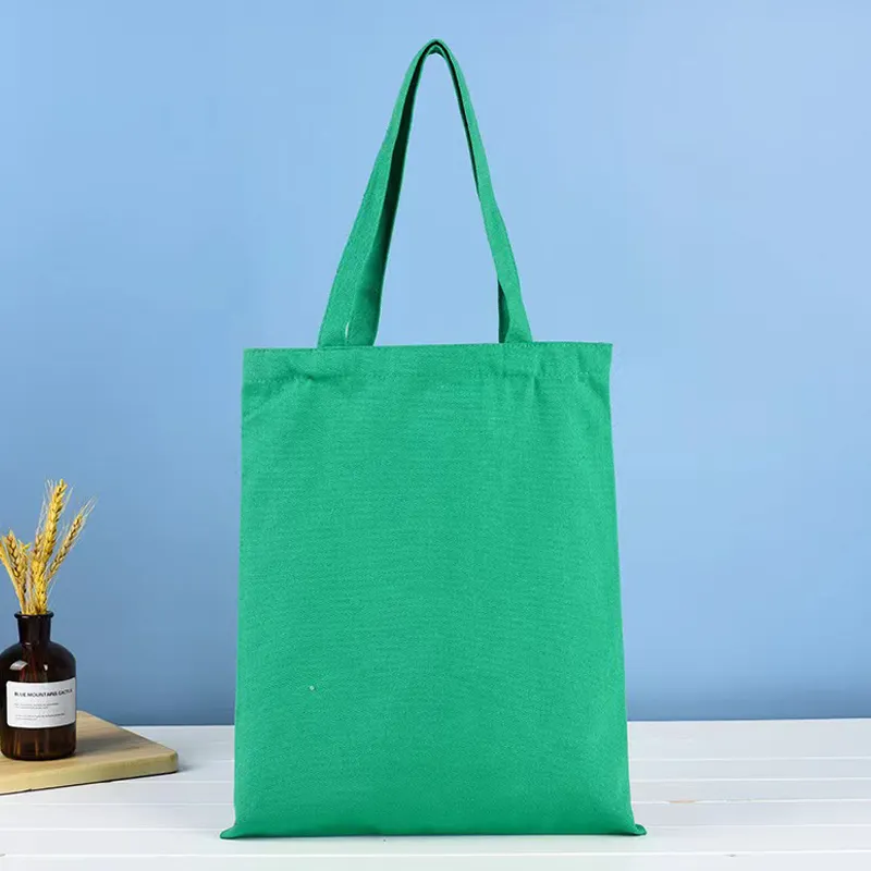 Top Quality 16oz Natural Color Custom Logo Tote Cotton Canvas Portable Shopping Bag