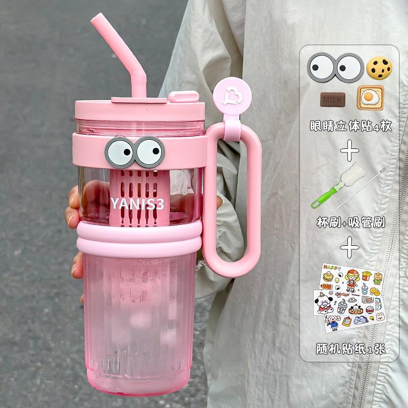 สติกเกอร์ 3D ลายแว่นตาสีชมพูแนวตั้ง, ชุดอุปกรณ์ทำความสะอาด 4 ชิ้น, สติกเกอร์ลายการ์ตูน