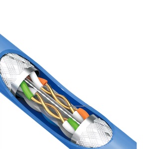 4 pares 23AWG LAN <span class=keywords><strong>Net</strong></span> Cable de comunicación PVC Jacket 0,57mm 0,58mm 305m 500m Roll Indoor SFTP CAT6 Cable Cat 6 - Product Image 4