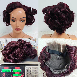 Promoción 46$ Letsfly 11A Pelucas con Cierre de Encaje 5x5 de 240 gramos, Pelucas Cortas de Corte Pixie, Pelucas de Cabello Humano 1BT99J 1BT4 - Product Image 5