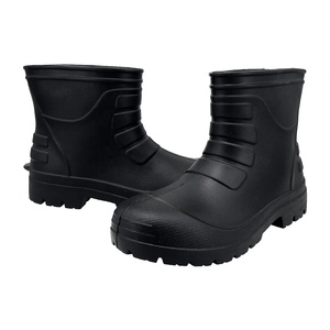 Bottes de pluie EVA noires antidérapantes YL-25131 pour hommes, résistantes à l'eau, pour l'extérieur, la ferme et la pêche, vente en gros - Product Image 1