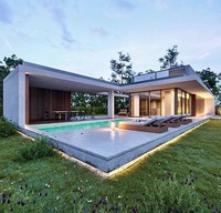 Villa préfabriquées en acier léger, construction de maison, prédestinée